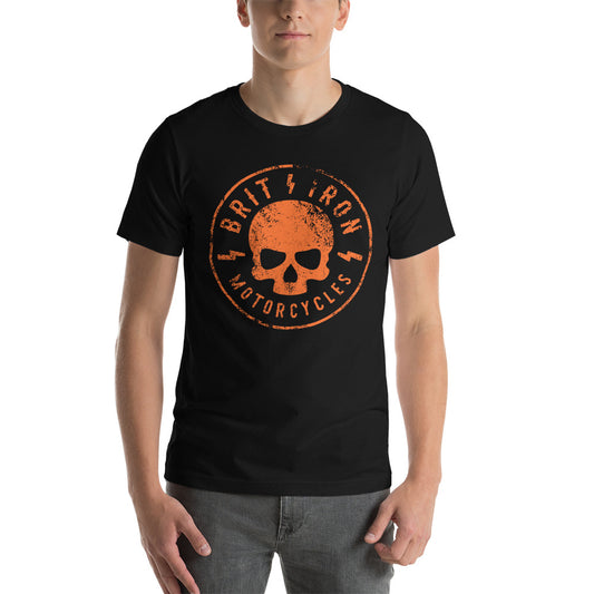 Brit Iron Skull Distressed - Orange